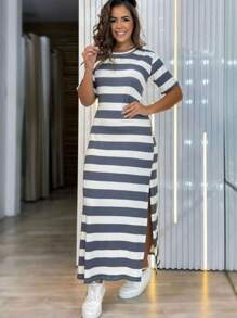 Women Long Dresses - 灰色 - 查看 1