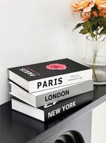 1 件/3 件复古/仿制装饰书，咖啡店/酒店书架道具，照片拍摄、电影和视频最佳礼物 - 彩色 - 查看 8