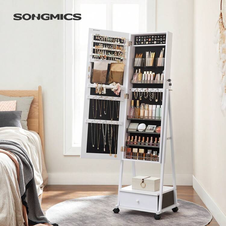 SONGMICS Jewelry Cabinet - White - View 1