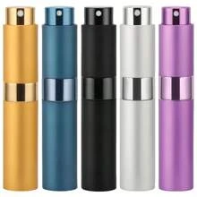 Wiederverwendbare 10ml Aluminium-Reiseparfümflasche, Mini-Taschenparfümflasche, tragbare Aluminium-Parfümflasche