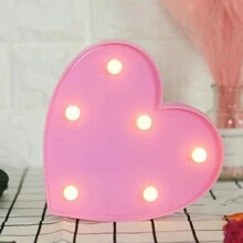1pc Shiny Pink LED Letter Light, English Alphabet & Number Night Light, Battery Powered, Warm Glow, For Home Decor, Wall Decor, Kitchen Decor, Game Room Decor, Party Decor, Birthday Party, Outdoor Decor, Wedding Decor, Bedroom, Study, Graduation Party, Camping Decor