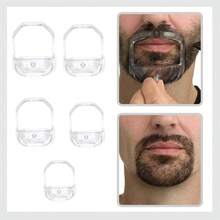 5PCS Goatee Beard Shaper Shaving Template Shaping & Edge-Up Tool For Goatee Trimming Lineup Grooming Tool For Men Self Cut Guide - Multicolor - View 1