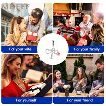 MISEFF MISEFF 1 Pc S925 Sterling Silver Charm Sports Dumbbell Kettle Bell Heart Pendant For Original Bracelet Necklace DIY Jewelry Making Fit For Girls Women Gifts Valentines