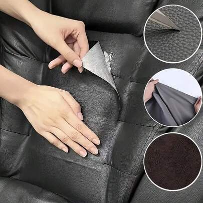 2pcs 20*30cm Car Seat Self-Adhesive Leather Repair Patches, Self-Adhesive Leather Renovation Patches For Sofas, Benches, Furniture, Car Seats