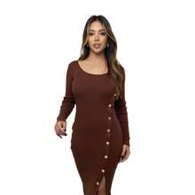 Women Sweater Dresses - 鏽棕色 - 查看 2