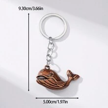 1 Máy Tính Vintage Đơn Giản Sáng Tạo Đại Dương Động Vật Cá Heo Cá Mập Rùa Tôm Móc Khóa, Ô Tô Thời Trang Mặt Dây Chuyền Túi Phụ Kiện Cá Tính Du Lịch Lưu Niệm - Bạc - Xem 7