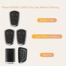 Dành Cho Vỏ Chìa Khóa Cadillac Có Móc Khóa TPU Vỏ Bảo Vệ 360 Độ Cho Cadillac 2015-2019 Cho Escalade CTS SRX XT5 ATS STS CT6 Chìa Khóa Thông Minh Cho Cadillac Túi Đựng Chìa Khóa Nữ Hợp Thời Trang Thời Trang - Có khóa móng ngựa 5 - Xem 2