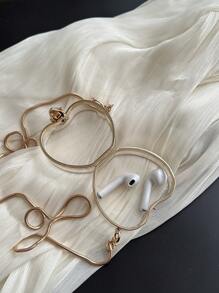 女士迷你手提包，新款潮流小众亚克力透明链条斜挎包，耳机包，心形小包，情人节礼物 - 無色 - 查看 11