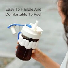 LocknLock 带吸管棉花糖玻璃杯，奶茶咖啡杯，外观时尚