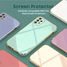 1入組簡單低價6D鍍膜高精度防摔保護殼，適用於 iPhone、三星、Oppo、小米等手機 - 藍色 - 查看 4