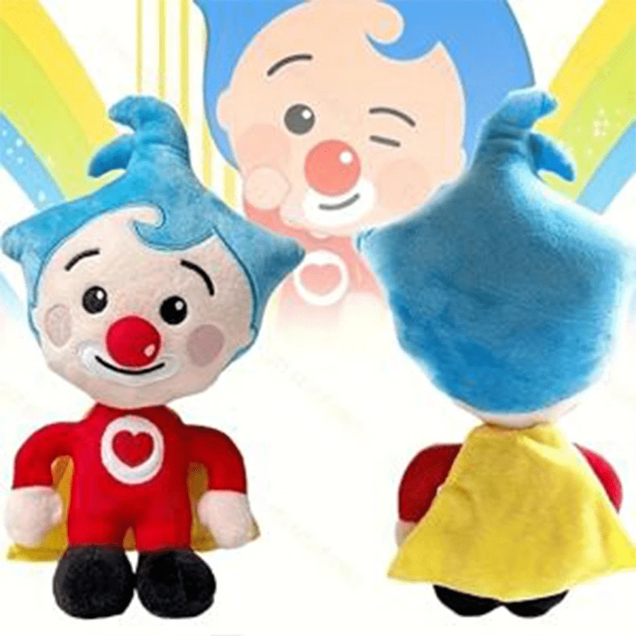 1 件卡通小丑毛绒玩具，红鼻子