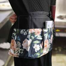 1pc/2pcs Printed Half Waist Apron, Polyester Waterproof Anti-Fouling 3 Pockets Short Apron For Restaurant, Cafe, Waitress - Multicolor - View 4