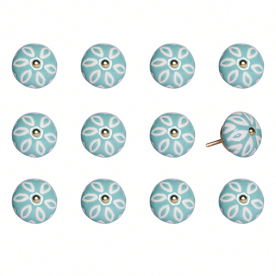 KnobIt Vintage Drawer Knobs 12Piece Colorful Hand Painted 9