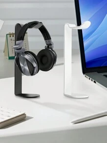 Detachable Creative Aluminum Alloy Headphone Stand, Headset Metal Earphone Storage Display Rack - Black - View 5