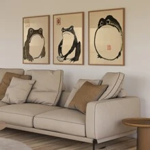 3 Cái/bộ Unframed Vintage Ếch Poster Phong Cách Nhật Bản Xấu xí Dễ Thương Cóc Dễ Thương Nghệ thuật treo tường Trang trí Hình Ếch Hình Con Ếch Matsumoto Hoji Cóc, Tác Phẩm Nghệ Thuật Cổ Điển Tranh Treo Tường Làm Quà Tặng, Phòng Khách Hiện Đại, Văn Phòng Nghiên Cứu Tranh Trang Trí Tường, Trang Trí Phòng Tối Giản, Trang Trí Nhà & Văn Phòng, Chống Thấm Nước - Đen và vàng - Xem 13