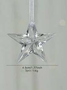 2/3/4/6/12 件圣诞树饰品,透明雪花吊坠,创意驯鹿吊坠,圣诞树吊坠,透明冰柱雪花驯鹿吊坠,节日派对装饰,超级闪亮美丽,圣诞节 - 多色 - 查看 22