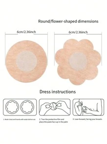 50PCS Invisible Nipple Tape Disposable Nipple Pad Tapes Nipple Cover Non-Woven Nipple Sticker Chest Stickers