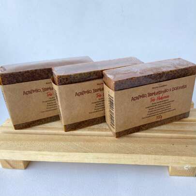 Sabonete 100G Açafrão Barbatimão E Dolomita Clareador,Depilatório Artesanal