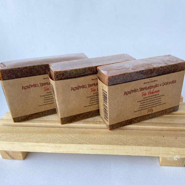 Sabonete 100G Açafrão Barbatimão E Dolomita Clareador,Depilatório Artesanal