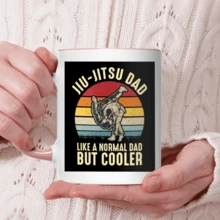 1pc, 11 Oz Coffee Mug, Ceramic Coffee Mugs, Reusable Coffee Mug, Funny Coffee Cups Tea Mug With Handle, Gag Gifts, Jiu Jitsu Dad Mug, Jiu-Jitsu Gifts, Like A Normal Dad But Cooler, Brazilian Jiu Jitsu Coffee Cup, Funny Jiu Jitsu, Office Mug - Pink - View 3