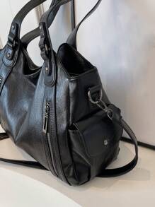 Borsa a spalla da donna di grandi dimensioni, tinta unita, borsa da donna di , di grande capacità, borsa a mano, borsa a tracolla personalizzata, adatta per uso quotidiano e università, adatta per uscire, fare shopping, regali, viaggi, pendolarismo, borse a tracolla per signore