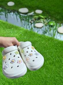 10pcs New Flower Pattern Shoe Clips With Transparent Flower Set, Removable Shoe Buckles For DIY Decoration, Summer Shoes Accessory - Multicolor - View 4