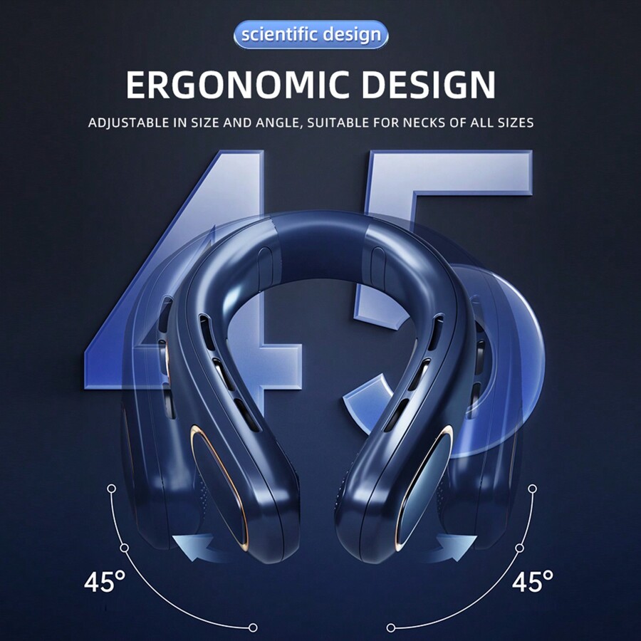 Portable Neck Fan Hands Free Bladeless Fan Personal Air Conditioner