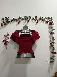 Women Tank Tops & Camis - Burgundy - View 2
