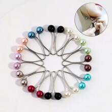 12pcs Women Headscarf Fixing Clips Silk Scarf Clamps Versatile Stylish Silk Scarf Clamps Accessories Women Fashionable Brooch