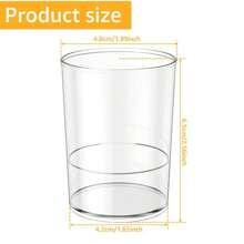 Mini tazas de postre, vasos de chupito redondos de 3 oz, vasos de plástico para postres, vasos de licor para aperitivos, parfait, postres de chocolate, helados, pudines y degustaciones de fiesta