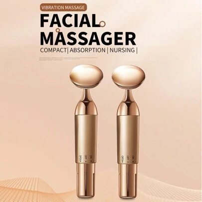 Herramienta portátil de masaje facial eléctrico inalámbrico con batería AA, equipo de masaje facial antienvejecimiento vibrante, importador de esencia facial. Baterías no incluidas.