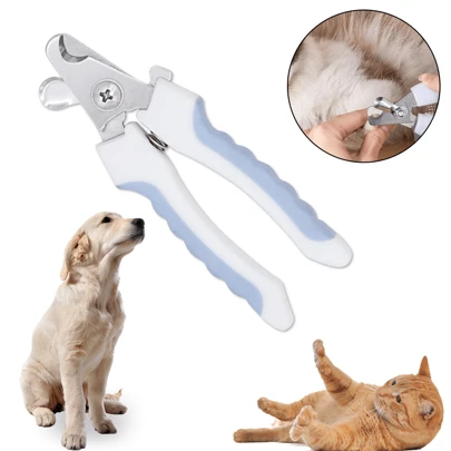 1 pieza Tijeras de uñas especialmente diseñadas para perros y gatos, diseñadas para evitar cortes en las líneas de sangrado.