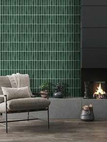 COMMOMY 3D裝飾貼磁磚，3D綠色馬賽克剝離和黏貼牆磚，自粘廚房瓷磚後擋板，浴室牆壁貼紙，防水和防黴，30x30cm - 彩色 - 查看 9