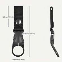 1 个方便的便携式瓶夹，方便户外活动时补水，户外战术尼龙水瓶挂扣，织带悬挂多功能登山扣，便携式水瓶快速悬挂矿泉水夹扣 - 彩色 - 查看 2