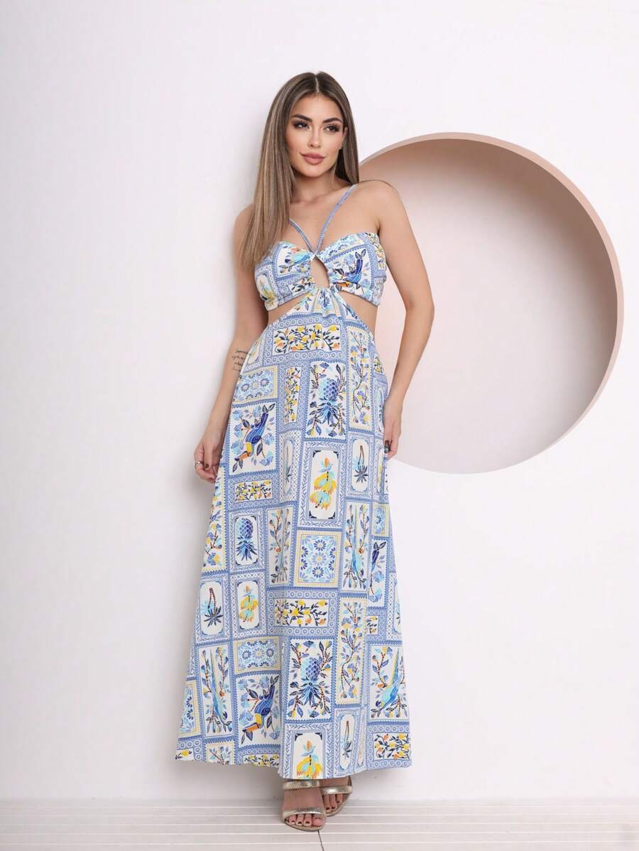 Women Short Dresses - 淺藍色 - 查看 1