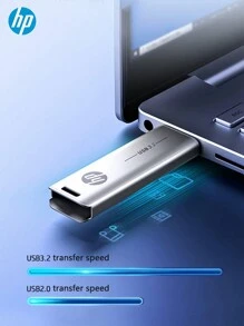 HP USB Flash Drive X796w USB3.2 32GB 64GB 128GB 256GB Metal Pendrive High Speed Push And Pull Metallic Body U-Disk For Destops Laptop  TV - Beige - View 6