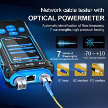 NOYAFA NF-8508 Network Cable Tester With Optical Power Meter VFL,CAT5 CAT6 Cable Toner Ethernet Cable Tester,RJ11 RJ45 Network Tester For Phone,Ethernet,Video,PoE Tester Line Tracer Fiber Tester - Teal Blue - View 3
