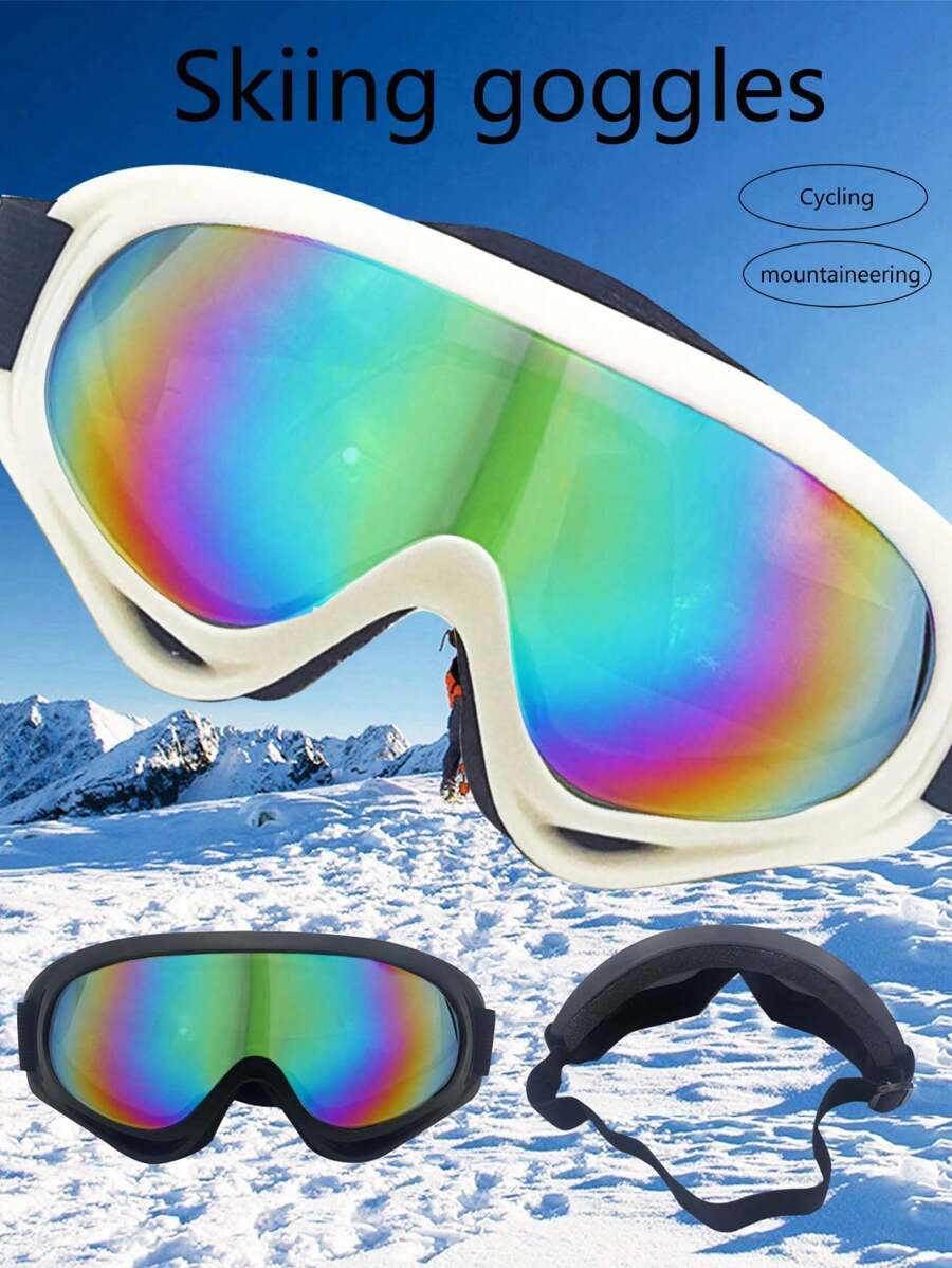 1 件男女通用可调节滑雪镜适用于户外运动和骑行护目镜沙滩配件眼镜遮阳镜 - 彩色 - 查看 1