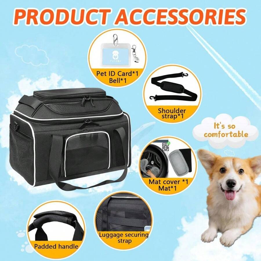 7x12x8.5 Inches JetBlue Frontier Spirit Airline Approved, SoftSided