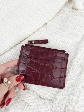 SOUTHLAND&KANGAROO Monedero pequeño con cremallera en relieve con letras, monedero pequeño, billetera plegable delgada, delgada, liviana, multicapa, portátil, para tarjetas de identificación, dinero, moda malista, moderno para aniversario, regalo de cumpleaños, regalo para niñas, para dama, para bolso de mujer, útiles escolares, para dormitorio escolar y regreso a clases, tarjetero, billetera, tarjetero de presentación, tarjetero de crédito, para mujer, para mujer, mini billetera, billetera para tarjetas