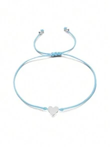 一款欧美流行休闲度假海滩夏季简约金银金属心形编织串珠手链，适合女士日常佩戴，最佳朋友礼物套装首饰。情人节 - 手繩 - 查看 18