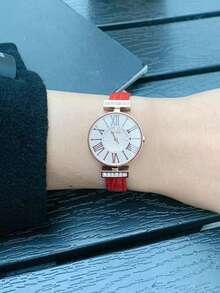 Folli Follie 经典时尚罗马王朝系列小圆盘女士石英腕表 - 紅色 - 查看 6