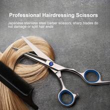 KIM JONG YI Hair Cutting Scissors Shears Professional Barber  6.5 Inch Hairdressing Regular Scissor Salon Razor Edge Hair Cutting Shear Japanese Stainless Steel With Detachable Finger Inserts, Hair Tools, Hair Products And Accessories For Barber Salon Beauty Travel Essentials