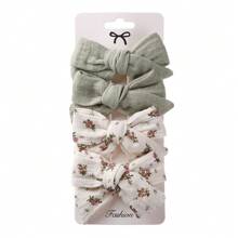 4 pièces Barrettes à cheveux pour enfants avec nœud imprimé en tissu, un ensemble d'accessoires de cheveux de style frais comprenant des pinces à clip en ruban tressé, sûres pour bébé, pour le port quotidien et les séances photos, un cadeau d'amour pour la Saint-Valentin