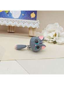 1 pieza Nueva figura creativa de 3D con cola de gato lindo con campana de adorno de dibujos animados - Multicolor - Ver 7