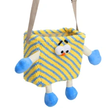 1 pieza de bolsa de almacenamiento colgante de respaldo de asiento de coche de dibujos animados, organizador de almacenamiento multipropósito para el hogar y el auto - Amarillo - Ver 6