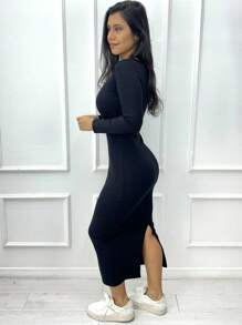 Women Midi Dresses - màu đen - Xem 2