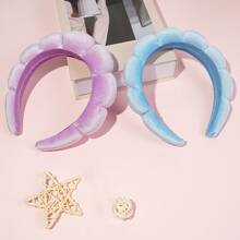 2 Packs Spa Puffy Headband Sponge HeadBands For Skincare, Face Washing, Makeup Removal, Shower, Hair Accessories - 2 Sets (purple + Blue) - View 6