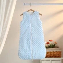 Newborn Baby Sleeping Bag, 0-6 Months, Quilted Velour Backless Vest Style Swaddle Wrap Blanket For , With Sleeveless And Anti-Kick Design