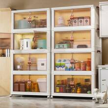 Foldable Storage Cabinet Can Be Used Without Installation. Extra Large Storage Box For Home Wardrobe. Home Storage Cabinet. - trắng - Xem 6